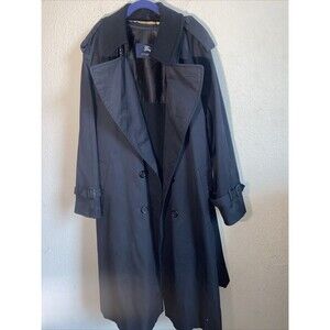 Burberry Trench Coat Wool Camelhair Mens Large 42 S Belted Nova Check Lining Vtg